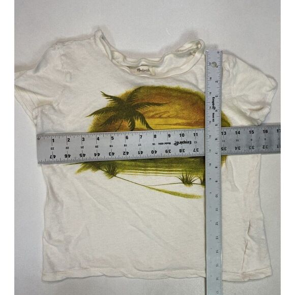 Madewell Airbrushed Souvenir Graphic Lo-Fi Shrunken T-shirt Women XXS AN427 - Picture 5 of 5